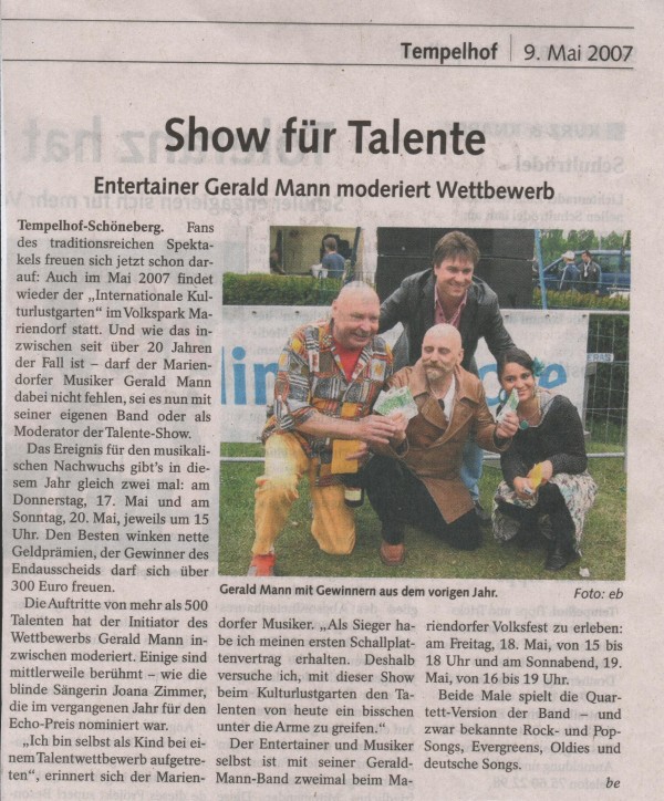 Zeitungsausschnitt zum verkleinern anklicken